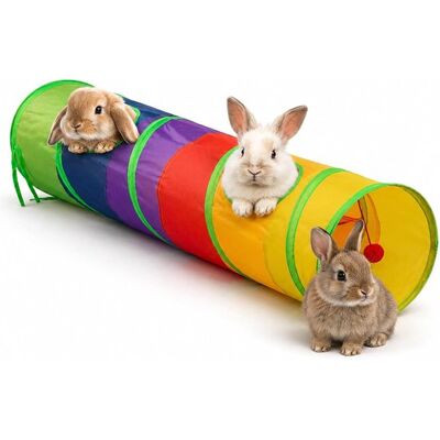 OEM Juguetes Para Conejos, Túnel Grande Para Esconderse Y Túnel Arcoíris Para Conejos, Cobayas, Chinchillas Y Hurones (75 Cm X 15 Cm). OEM Juguetes Para Conejos, Túnel Grande Para Esconderse Y Túnel Arcoíris Para Conejos, Cobayas, Chinchillas Y Hurones (75 Cm X 15 Cm).