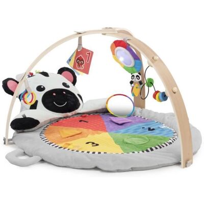Baby Einstein - Zen's Activity Milestones Tapete De Actividades Con Barra De Madera, Juguetes Multisensoriales, Desde El Nacimiento Baby Einstein - Zen's Activity Milestones Tapete De Actividades Con Barra De Madera, Juguetes Multisensoriales, Desde El Nacimiento
