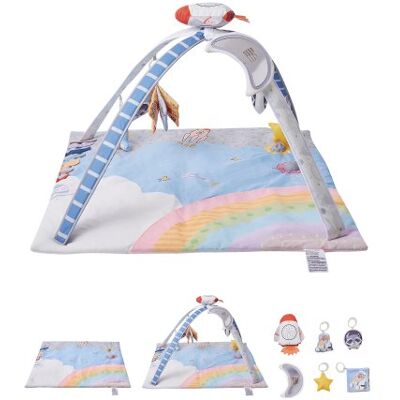 OEM Colchoneta De Juegos Para Bebés Recién Nacidos 0 A 18 Meses, Para Tiempo Boca Abajo Con 6 Juguetes Sensoriales, Con Cohete Musical Iluminado, Fácil Limpiar Y Almacenar, 890 X 890 X 480 Mm OEM Colchoneta De Juegos Para Bebés Recién Nacidos 0 A 18 Meses, Para Tiempo Boca Abajo Con 6 Juguetes Sensoriales, Con Cohete Musical Iluminado, Fácil Limpiar Y Almacenar, 890 X 890 X 480 Mm