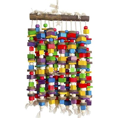 OLOEY Juguete Masticable Extragrande Para Loros Y Aves: Bloques De Madera Natural Multicolores. Juguetes Para Desgarrar. Recomendado Para Guacamayos, Cacatúas, Loros Grises Africanos Y Una Variedad De Loros OLOEY Juguete Masticable Extragrande Para Loros Y Aves: Bloques De Madera Natural Multicolores. Juguetes Para Desgarrar. Recomendado Para Guacamayos, Cacatúas, Loros Grises Africanos Y Una Variedad De Loros