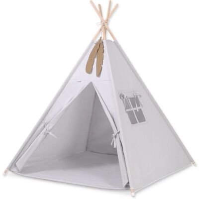 OEM Tienda Tipi Para Niños + Colgantes De Plumas - Gris OEM Tienda Tipi Para Niños + Colgantes De Plumas - Gris