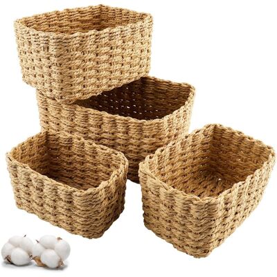 OEM 4 Cestas De Almacenamiento Apilables, Para Juguetes/cosméticos De Bebé, Baño/cocina. OEM 4 Cestas De Almacenamiento Apilables, Para Juguetes/cosméticos De Bebé, Baño/cocina.