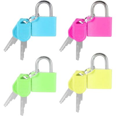 OEM Juego De 4 Candados Para Maletas Con Llave - Para Viajes En Avión - Mini Candados - Multicolor - Para Equipaje Y Maletas De Viaje OEM Juego De 4 Candados Para Maletas Con Llave - Para Viajes En Avión - Mini Candados - Multicolor - Para Equipaje Y Maletas De Viaje