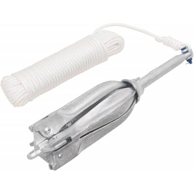 Ancla plegable vidaXL con cuerda plateada 10 kg Barco marino Ancla plegable vidaXL con cuerda plateada 10 kg Barco marino