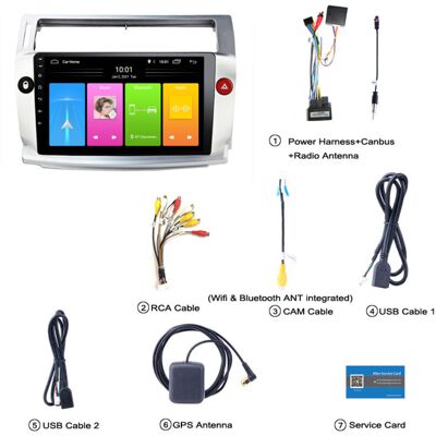 OEM 2+32gb Android 13 Radio Coche Para Citroen C4 2004-2009 Radio Carplay Android Auto Inalámbrico, Ips 9' Pantalla Táctil Con Cámara Trasera, Bluetooth Manos Libres, Navegación Gps OEM 2+32gb Android 13 Radio Coche Para Citroen C4 2004-2009 Radio Carplay Android Auto Inalámbrico, Ips 9' Pantalla Táctil Con Cámara Trasera, Bluetooth Manos Libres, Navegación Gps