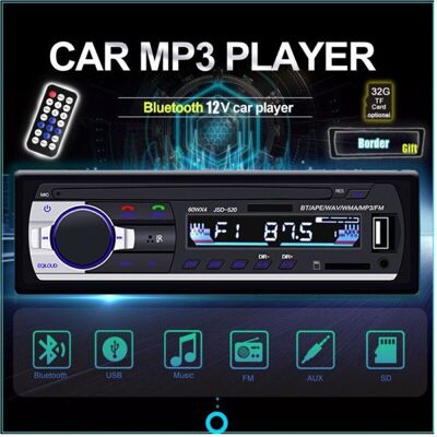 TRADE SHOP TRAESIO Trade Shop - Autoradio Lettore Mp3 Ca001b Sistema Audio Auto Universale 1 Din Bluetooth Aux - TRADE SHOP TRAESIO Trade Shop - Autoradio Lettore Mp3 Ca001b Sistema Audio Auto Universale 1 Din Bluetooth Aux -