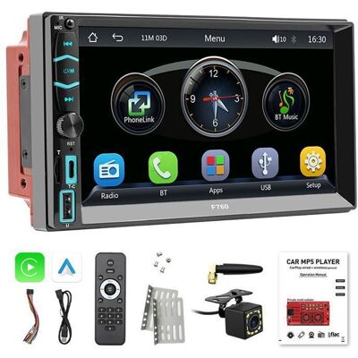 OEM Autorradio 2 Din Con Pantalla Táctil De 7", Carplay/android Auto/mirrorlink, Bluetooth 5.1/fm/rds, Puerto De Carga Tipo C. OEM Autorradio 2 Din Con Pantalla Táctil De 7", Carplay/android Auto/mirrorlink, Bluetooth 5.1/fm/rds, Puerto De Carga Tipo C.