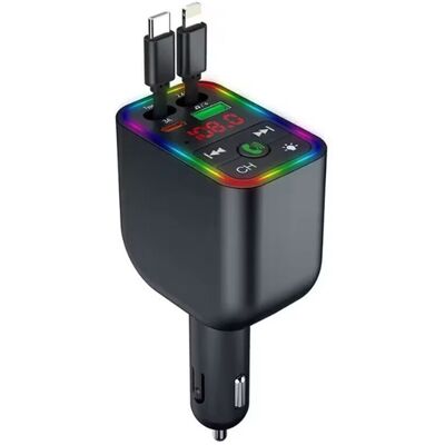OEM Kit De Reproductor Mp3 Inalámbrico Para Coche Con Luces Led, Transmisor Fm, Receptor De Audio, Retráctil, Usb Tipo C, 2 Puertos, Cargador Rápido Para Coche. OEM Kit De Reproductor Mp3 Inalámbrico Para Coche Con Luces Led, Transmisor Fm, Receptor De Audio, Retráctil, Usb Tipo C, 2 Puertos, Cargador Rápido Para Coche.