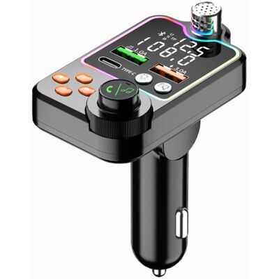 OEM Kit Manos Libres Para Coche Bluetooth 5.0 Con Transmisor Fm Inalámbrico, Cargador Pd Y 2 Puertos Usb. OEM Kit Manos Libres Para Coche Bluetooth 5.0 Con Transmisor Fm Inalámbrico, Cargador Pd Y 2 Puertos Usb.
