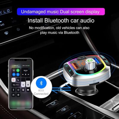 OEM Adaptador Bluetooth Para Coche, Transmisor Fm Para Coche, Con Dos Puertos Usb, Compatible Con Carga Rápida Qc 3.0 Tipo-c Pd, Llamadas Manos Libres, Reproducción De Música Mp3, Compatibilidad Con Tarje OEM Adaptador Bluetooth Para Coche, Transmisor Fm Para Coche, Con Dos Puertos Usb, Compatible Con Carga Rápida Qc 3.0 Tipo-c Pd, Llamadas Manos Libres, Reproducción De Música Mp3, Compatibilidad Con Tarje