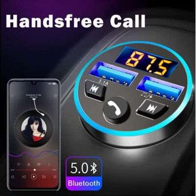 OEM Transmisor Fm Para Coche, Adaptador De Audio Bluetooth 5.0 Para Radio De Coche, Reproductor De Mp3, Adaptador De Radio De Coche Bluetooth Con Cargador Usb Doble (para Teléfonos Móviles) OEM Transmisor Fm Para Coche, Adaptador De Audio Bluetooth 5.0 Para Radio De Coche, Reproductor De Mp3, Adaptador De Radio De Coche Bluetooth Con Cargador Usb Doble (para Teléfonos Móviles)
