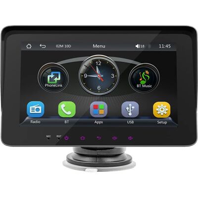 OEM Radio Portátil Para Coche, Radio Fm Inalámbrica De 7 Pulgadas Con Control Remoto En El Volante, Soporte Ajustable, Compatible Con Android Carplay, Llamadas Manos Libres Bluetooth, Doble Puerto Usb, Co OEM Radio Portátil Para Coche, Radio Fm Inalámbrica De 7 Pulgadas Con Control Remoto En El Volante, Soporte Ajustable, Compatible Con Android Carplay, Llamadas Manos Libres Bluetooth, Doble Puerto Usb, Co