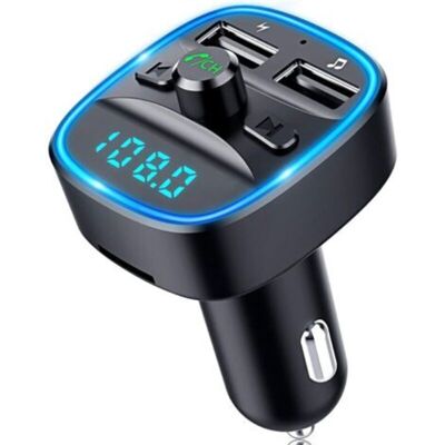 Trasmettitore Fm Bluetooth Vtizikl , Adattatore Per Autoradio Bluetooth 5.0, Lettore Mp3, Kit Vivavoce Wireless Per Auto, Caricabatterie Per Accendisigari Con Due Porte Usb 5 V/2,4 A E 1 A, Supporto P Trasmettitore Fm Bluetooth Vtizikl , Adattatore Per Autoradio Bluetooth 5.0, Lettore Mp3, Kit Vivavoce Wireless Per Auto, Caricabatterie Per Accendisigari Con Due Porte Usb 5 V/2,4 A E 1 A, Supporto P