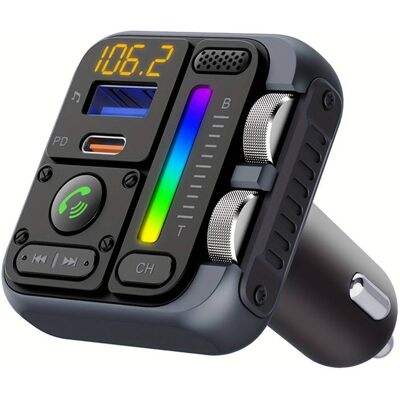 OEM Adaptador Bluetooth Para Coche: Transmisor Fm Bluetooth 5.3, Cargador Rápido Para Coche Pd De 45 W Y Qc3.0 De 12 W, Adaptador De Radio Fm Estéreo Inalámbrico. OEM Adaptador Bluetooth Para Coche: Transmisor Fm Bluetooth 5.3, Cargador Rápido Para Coche Pd De 45 W Y Qc3.0 De 12 W, Adaptador De Radio Fm Estéreo Inalámbrico.