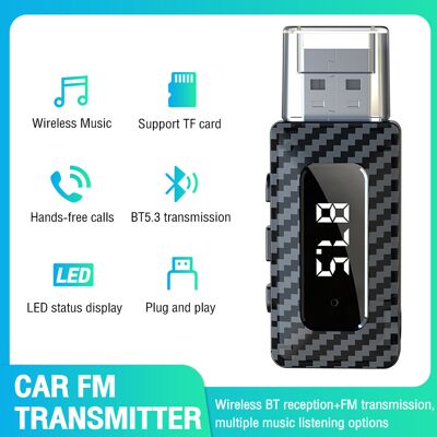 OEM Transmisor Y Receptor Fm Inalámbrico De 3,5 Mm/usb Con Bluetooth 5.3 Para El Uso Manos Libres De Mp3/mp4 En El Coche. OEM Transmisor Y Receptor Fm Inalámbrico De 3,5 Mm/usb Con Bluetooth 5.3 Para El Uso Manos Libres De Mp3/mp4 En El Coche.