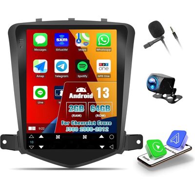 OEM Autorradio Android 13 De 6+64 Gb Para Chevrolet Cruze J300 2008-2012 Con Carplay, Android Auto Inalámbrico, Pantalla Táctil De 9.7" Con Gps, Wifi, Bluetooth, Mirror Link, Fm, Rds, Ecualizador, Control OEM Autorradio Android 13 De 6+64 Gb Para Chevrolet Cruze J300 2008-2012 Con Carplay, Android Auto Inalámbrico, Pantalla Táctil De 9.7" Con Gps, Wifi, Bluetooth, Mirror Link, Fm, Rds, Ecualizador, Control