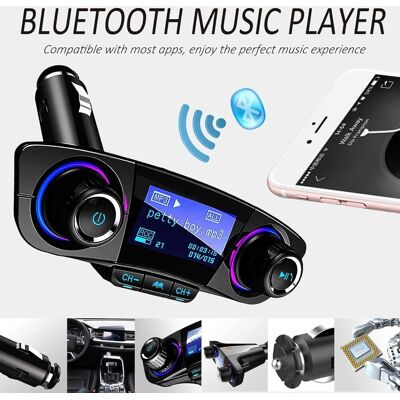 OEM Transmisor Fm Bluetooth Para Coche, Reproductor De Mp3, Adaptador De Audio Manos Libres Con Interfaz Usb Dual, Unidad Flash Usb, Tarjeta Tf E Interfaces De Entrada/salida Aux. OEM Transmisor Fm Bluetooth Para Coche, Reproductor De Mp3, Adaptador De Audio Manos Libres Con Interfaz Usb Dual, Unidad Flash Usb, Tarjeta Tf E Interfaces De Entrada/salida Aux.