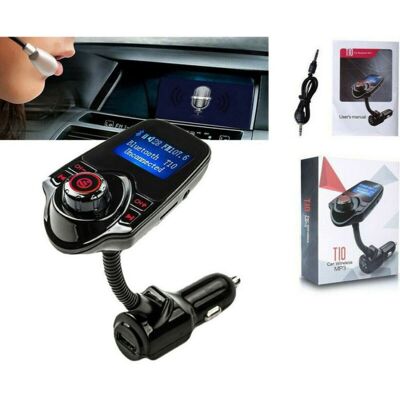 TRADE SHOP TRAESIO Trade Shop - Inalámbrico Bluetooth Fm Transmisor T10 Manos Libres Kit De Coche Reproductor Mp3 Usb - TRADE SHOP TRAESIO Trade Shop - Inalámbrico Bluetooth Fm Transmisor T10 Manos Libres Kit De Coche Reproductor Mp3 Usb -