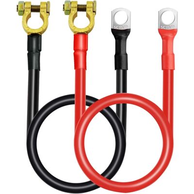 OEM Cable Inversor De Batería De 2 Piezas Con Conectores De Terminal De Batería, Cable De Batería De 12 V-24 V, 50 Cm, 2 Awg Con Conectores De Terminal De Batería, Para Automóvil, Motocicleta, Marino, Sol OEM Cable Inversor De Batería De 2 Piezas Con Conectores De Terminal De Batería, Cable De Batería De 12 V-24 V, 50 Cm, 2 Awg Con Conectores De Terminal De Batería, Para Automóvil, Motocicleta, Marino, Sol
