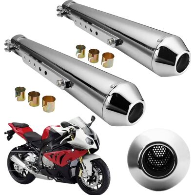 OEM Silenciador De Motocicleta, Diseño Retro, Construcción De Hierro Duradera, 2 Piezas, Silenciador OEM Silenciador De Motocicleta, Diseño Retro, Construcción De Hierro Duradera, 2 Piezas, Silenciador