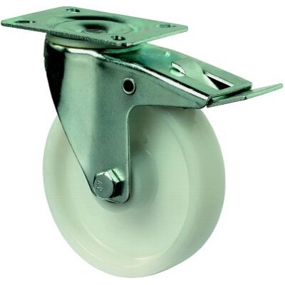 BS ROLLEN Acero Zincado de 200mm Rueda con Freno - Ruedas BS ROLLEN Acero Zincado de 200mm Rueda con Freno - Ruedas