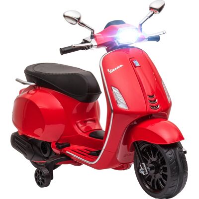 OEM Moto Eléctrica Para Niños De +3 Años Con Licencia Vespa Con Usb Mp3 Luz Led Radio Fm Velocidad 3 Km/h Carga 35kg Rojo OEM Moto Eléctrica Para Niños De +3 Años Con Licencia Vespa Con Usb Mp3 Luz Led Radio Fm Velocidad 3 Km/h Carga 35kg Rojo