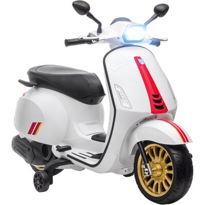 OEM Moto Eléctrica Para Niños De +3 Años Con Licencia Vespa Con Usb Mp3 Luz Led Radio Fm Velocidad 3 Km/h Carga 35kg Blanco OEM Moto Eléctrica Para Niños De +3 Años Con Licencia Vespa Con Usb Mp3 Luz Led Radio Fm Velocidad 3 Km/h Carga 35kg Blanco