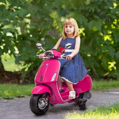 TORMATOR Moto Eléctrica Para Niños De +3 Años Con Licencia Vespa Con Usb Mp3 Luz Led Radio Fm Velocidad 3 Km/h Carga 35kg Rosa TORMATOR Moto Eléctrica Para Niños De +3 Años Con Licencia Vespa Con Usb Mp3 Luz Led Radio Fm Velocidad 3 Km/h Carga 35kg Rosa