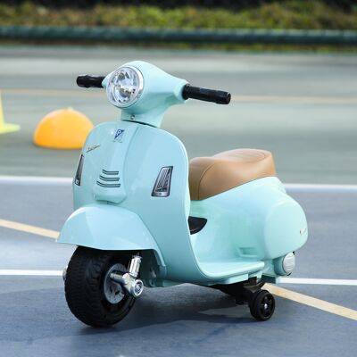 TORMATOR Motocicleta Infantil Con Faro Bocina Y 4 Ruedas Moto Eléctrica Vespa Para Niños Con Licencia 66,5x38x52 Cm Verde TORMATOR Motocicleta Infantil Con Faro Bocina Y 4 Ruedas Moto Eléctrica Vespa Para Niños Con Licencia 66,5x38x52 Cm Verde