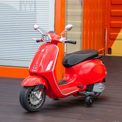 LIIYIELA Moto Eléctrica Para Niños De +3 Años Con Licencia Vespa Con Usb Mp3 Luz Led Radio Fm Velocidad 3 Km/h Carga 35kg Rojo LIIYIELA Moto Eléctrica Para Niños De +3 Años Con Licencia Vespa Con Usb Mp3 Luz Led Radio Fm Velocidad 3 Km/h Carga 35kg Rojo