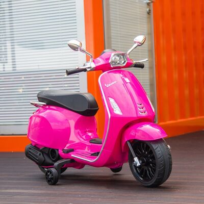 LIIYIELA Moto Eléctrica Para Niños De +3 Años Con Licencia Vespa Con Usb Mp3 Luz Led Radio Fm Velocidad 3 Km/h Carga 35kg Rosa LIIYIELA Moto Eléctrica Para Niños De +3 Años Con Licencia Vespa Con Usb Mp3 Luz Led Radio Fm Velocidad 3 Km/h Carga 35kg Rosa