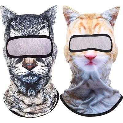 OEM Máscara De Esquí De Gato De 2 Piezas Con Protección Uv,resistente Al Viento. Máscara De Gato Negra Cuet 3d Con Orejas Para Bares OEM Máscara De Esquí De Gato De 2 Piezas Con Protección Uv,resistente Al Viento. Máscara De Gato Negra Cuet 3d Con Orejas Para Bares