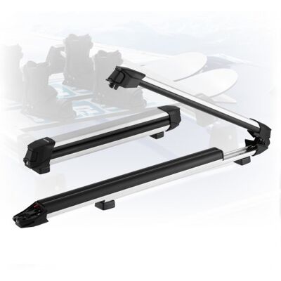 OEM Portaesquís De Techo, Hasta 6 Pares De Esquís/4 Tablas De Snowboard, Con Cerradura Con Acolchado De Goma, Para La Mayoría De Las Barras Transversales Ranuradas Ancho De Carga De 715 Mm OEM Portaesquís De Techo, Hasta 6 Pares De Esquís/4 Tablas De Snowboard, Con Cerradura Con Acolchado De Goma, Para La Mayoría De Las Barras Transversales Ranuradas Ancho De Carga De 715 Mm