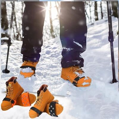 OEM Suelas Antideslizantes Para Nieve,1 Par,crampones De 7 Lengüetas,con Cierre De Velcro,crampones Para Nieve,clavos Para Zapatos OEM Suelas Antideslizantes Para Nieve,1 Par,crampones De 7 Lengüetas,con Cierre De Velcro,crampones Para Nieve,clavos Para Zapatos