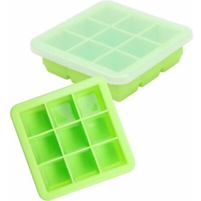OEM Bac Congelation Silicone - 2 Unidades - 9 Compartimentos Por Unidad - 30 Ml Por Compartimento - Para Puré Frutas Leche Materna Verduras OEM Bac Congelation Silicone - 2 Unidades - 9 Compartimentos Por Unidad - 30 Ml Por Compartimento - Para Puré Frutas Leche Materna Verduras