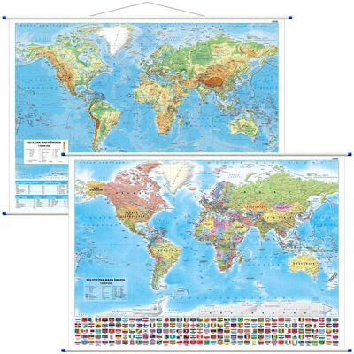 OEM Mapa Mundial A Escala 1:30.000.000. Mapa Mural A Doble Cara. Información Política Y Geográfica. Edición 2024. OEM Mapa Mundial A Escala 1:30.000.000. Mapa Mural A Doble Cara. Información Política Y Geográfica. Edición 2024.