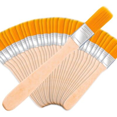 OEM Pinceau Plano - 1,4 Cm Ancho - Mango De Madera 13 Cm - Para Pintura Mural Barniz Adhesivo Gesso - Lote De 30 OEM Pinceau Plano - 1,4 Cm Ancho - Mango De Madera 13 Cm - Para Pintura Mural Barniz Adhesivo Gesso - Lote De 30