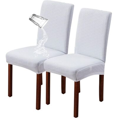 OEM Housse De Chaise - Polyester Spandex Extensible - Pour Chaise Salle À Manger Sans Accoudoirs - Hauteur Dossier 45-60 Cm - Lot De 2 OEM Housse De Chaise - Polyester Spandex Extensible - Pour Chaise Salle À Manger Sans Accoudoirs - Hauteur Dossier 45-60 Cm - Lot De 2