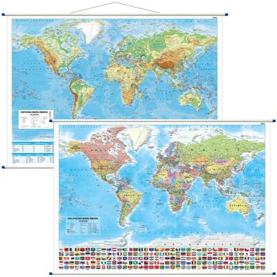 OEM Mapa Mundial A Escala 1:42.000.000. Mapa Mural A Doble Cara. Información Política Y Geográfica. Edición 2024. OEM Mapa Mundial A Escala 1:42.000.000. Mapa Mural A Doble Cara. Información Política Y Geográfica. Edición 2024.