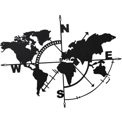 OEM Carte Du Monde - Acero Inoxidable Negro - Diseño Geométrico Perforado - Para Salón Oficina Dormitorio - 1 Unidad OEM Carte Du Monde - Acero Inoxidable Negro - Diseño Geométrico Perforado - Para Salón Oficina Dormitorio - 1 Unidad