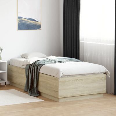 Vidaxl Estructura De Cama Madera De Ingeniería Roble Sonoma 90x200 Cm Vidaxl Estructura De Cama Madera De Ingeniería Roble Sonoma 90x200 Cm