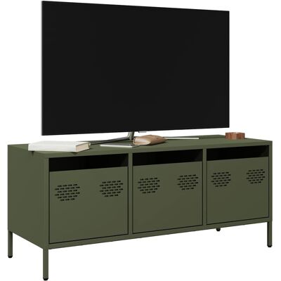 Vidaxl Mueble Tv Acero Laminado En Frío Verde Oliva 101,5x39x43,5 Cm Vidaxl Mueble Tv Acero Laminado En Frío Verde Oliva 101,5x39x43,5 Cm