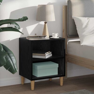 Vidaxl Mueble Cama Roble Negro 40 X 30 X 50 Cm Madera De Ingeniería Vidaxl Mueble Cama Roble Negro 40 X 30 X 50 Cm Madera De Ingeniería