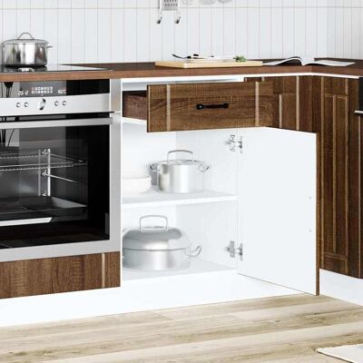 Vidaxl Mueble Bajo De Cocina Lucca Roble Marrón Vidaxl Mueble Bajo De Cocina Lucca Roble Marrón