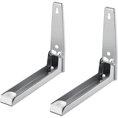 OEM Soporte Para Microondas - Acero Inoxidable - Montaje En Pared - Ajustable 225x200x45 Mm - Carga Máxima 35 Kg - Pack De 2 Unidades OEM Soporte Para Microondas - Acero Inoxidable - Montaje En Pared - Ajustable 225x200x45 Mm - Carga Máxima 35 Kg - Pack De 2 Unidades