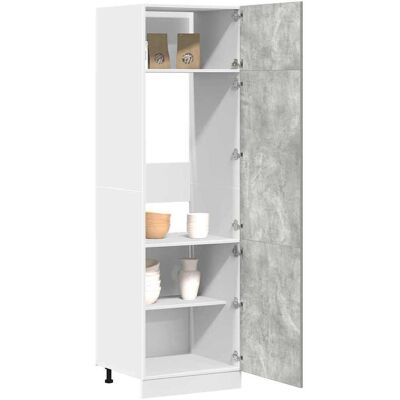 Vidaxl Armario Frigorífico "lyon" De, Gris Hormigón, 60 X 57 X 207 Cm, Madera Contrachapada Vidaxl Armario Frigorífico "lyon" De, Gris Hormigón, 60 X 57 X 207 Cm, Madera Contrachapada