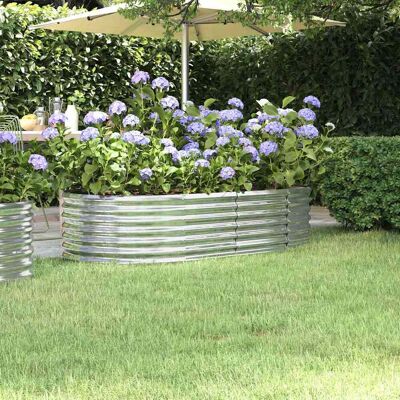 Vidaxl Jardinera Arriate Acero Galvanizado Plata 152x80x36 Cm Vidaxl Jardinera Arriate Acero Galvanizado Plata 152x80x36 Cm