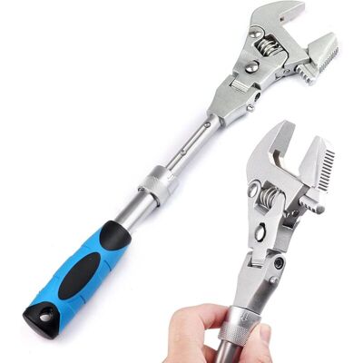 OEM Clé À Cliquet Télescopique - Acier Chrome-molybdène - 180° Pliable - 5 En 1 - 8 A 19 Mm OEM Clé À Cliquet Télescopique - Acier Chrome-molybdène - 180° Pliable - 5 En 1 - 8 A 19 Mm