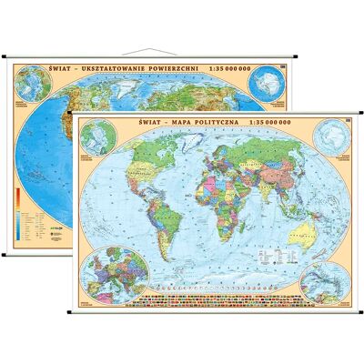 OEM Mapa Mundial A Escala 1:35.000.000. Mapa Mural A Doble Cara. Información Política Y Geográfica. Edición 2024. OEM Mapa Mundial A Escala 1:35.000.000. Mapa Mural A Doble Cara. Información Política Y Geográfica. Edición 2024.