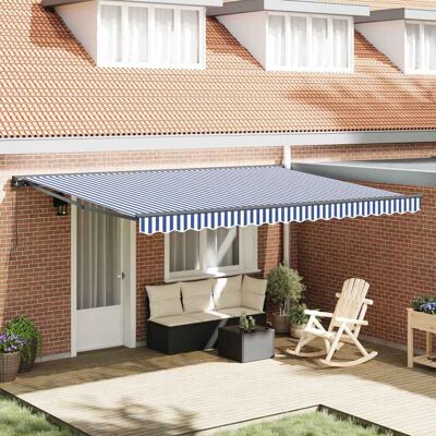 Vidaxl Estructura Del Toldo Azul Y Blanco 450 X 300 Cm Vidaxl Estructura Del Toldo Azul Y Blanco 450 X 300 Cm